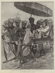 Lieutenant (now Major) Grant, Wounded in the Manipur Fighting, Carried Back to Tummu